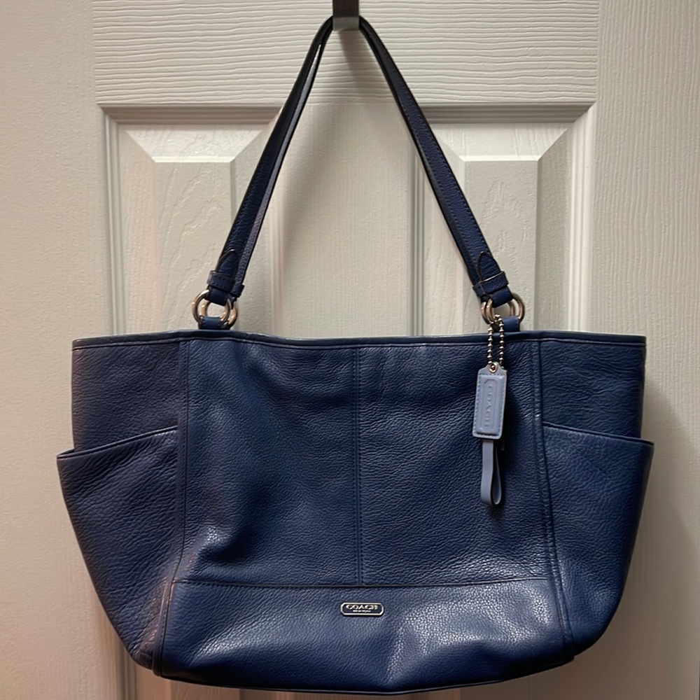 Coach Carrie Purse Denim Blue